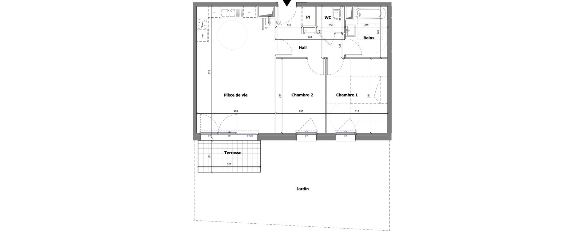 Appartement T3 de 60,98 m2 &agrave; Fleurbaix Centre