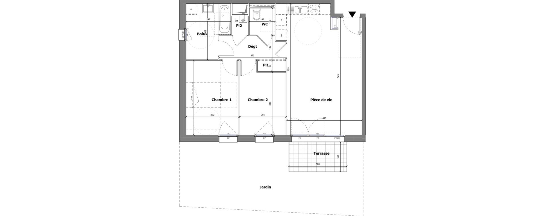 Appartement T3 de 66,51 m2 &agrave; Fleurbaix Centre