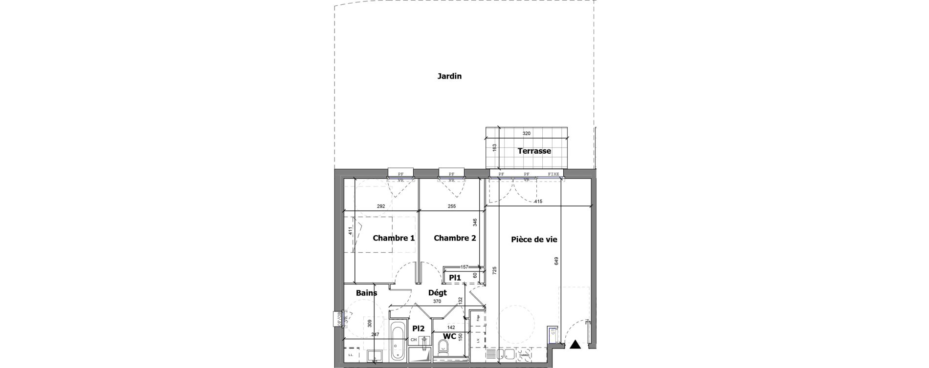 Appartement T3 de 66,51 m2 &agrave; Fleurbaix Centre