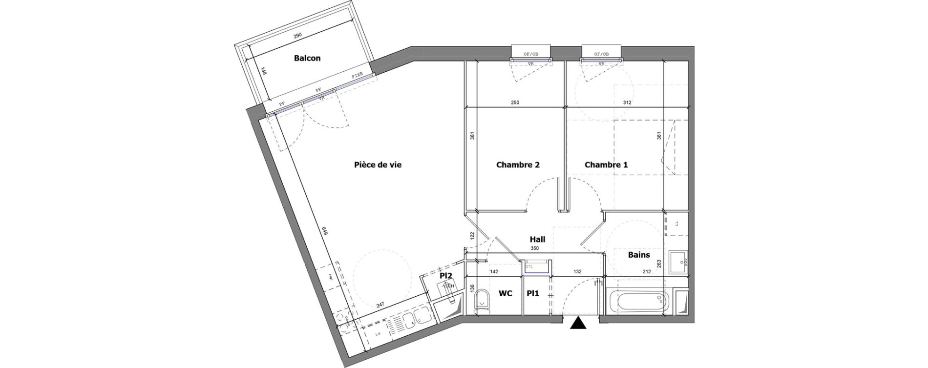 Appartement T3 de 62,99 m2 &agrave; Fleurbaix Centre