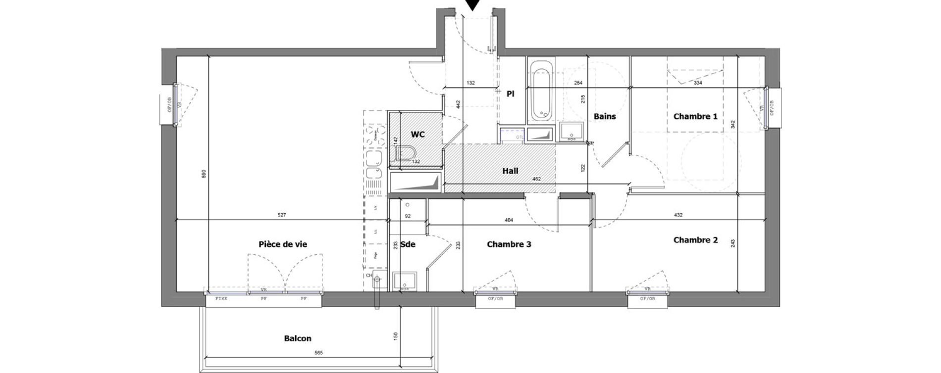 Appartement T4 de 84,46 m2 &agrave; Fleurbaix Centre