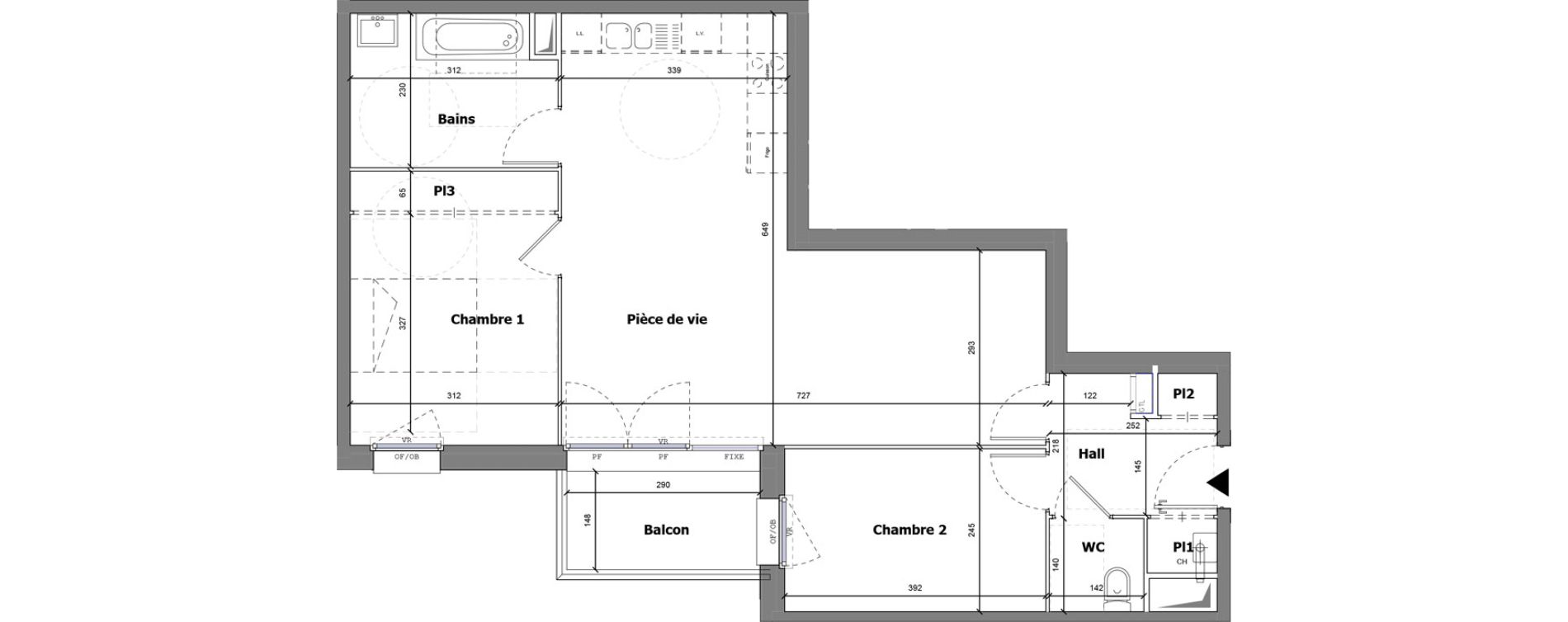 Appartement T3 de 70,50 m2 &agrave; Fleurbaix Centre