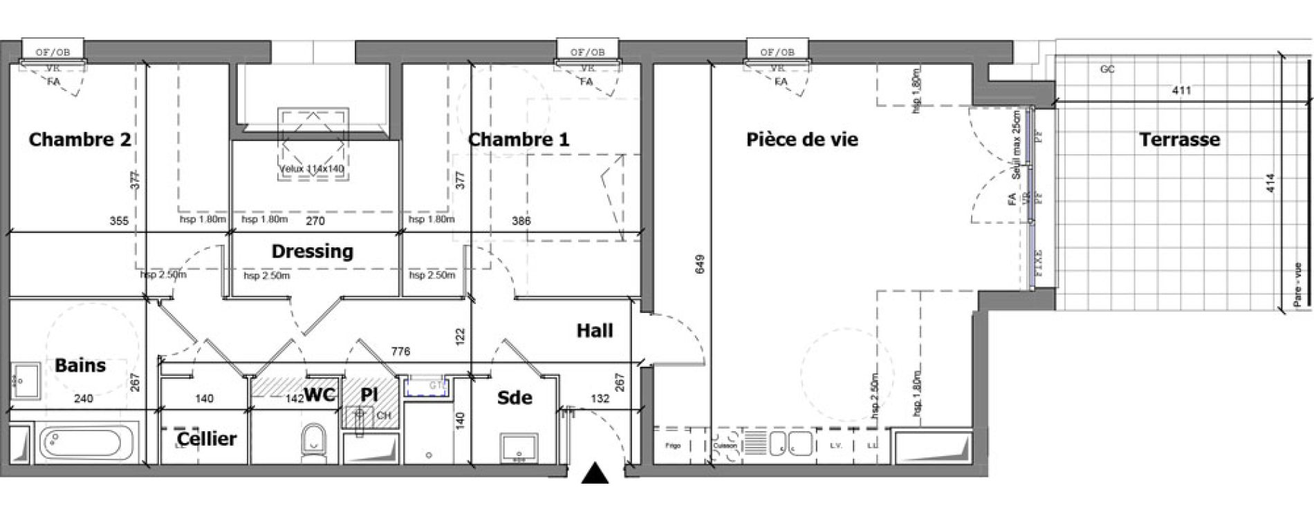 Appartement T3 de 86,75 m2 &agrave; Fleurbaix Centre