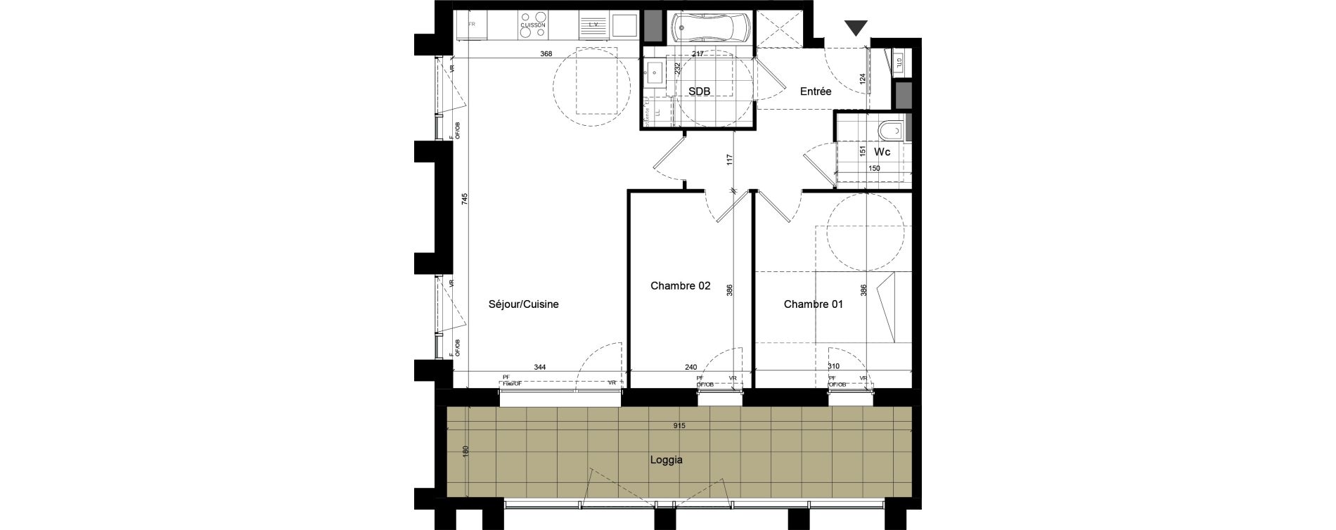 Appartement T3 de 63,51 m2 &agrave; Lens Centre