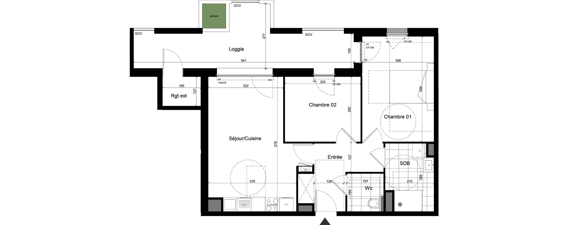 Appartement T3 de 58,49 m2 &agrave; Lens Centre
