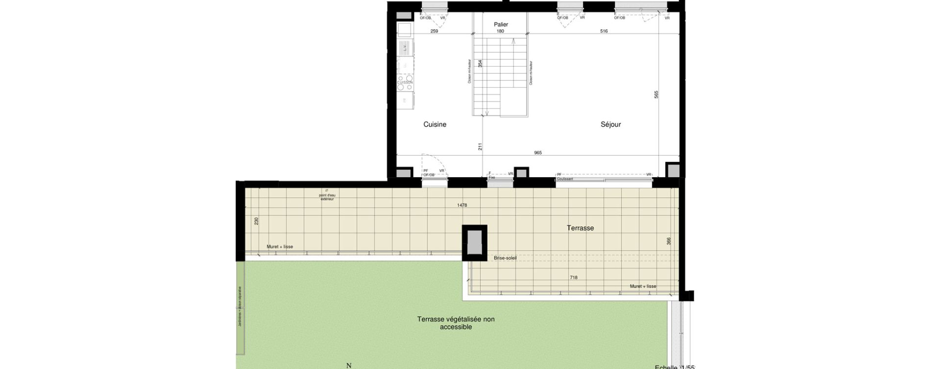 Duplex T4 de 95,87 m2 &agrave; Lens Centre