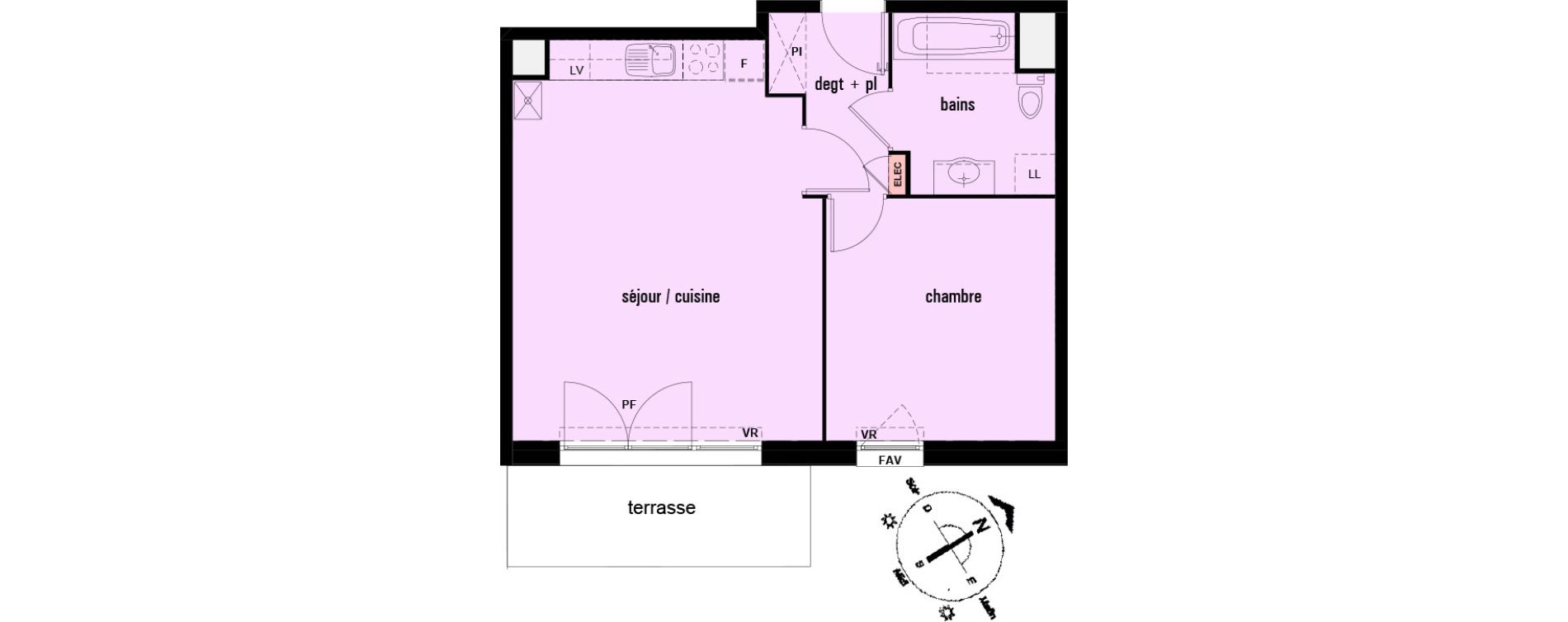 Appartement T2 de 47,85 m2 &agrave; Lens Montgr&eacute;