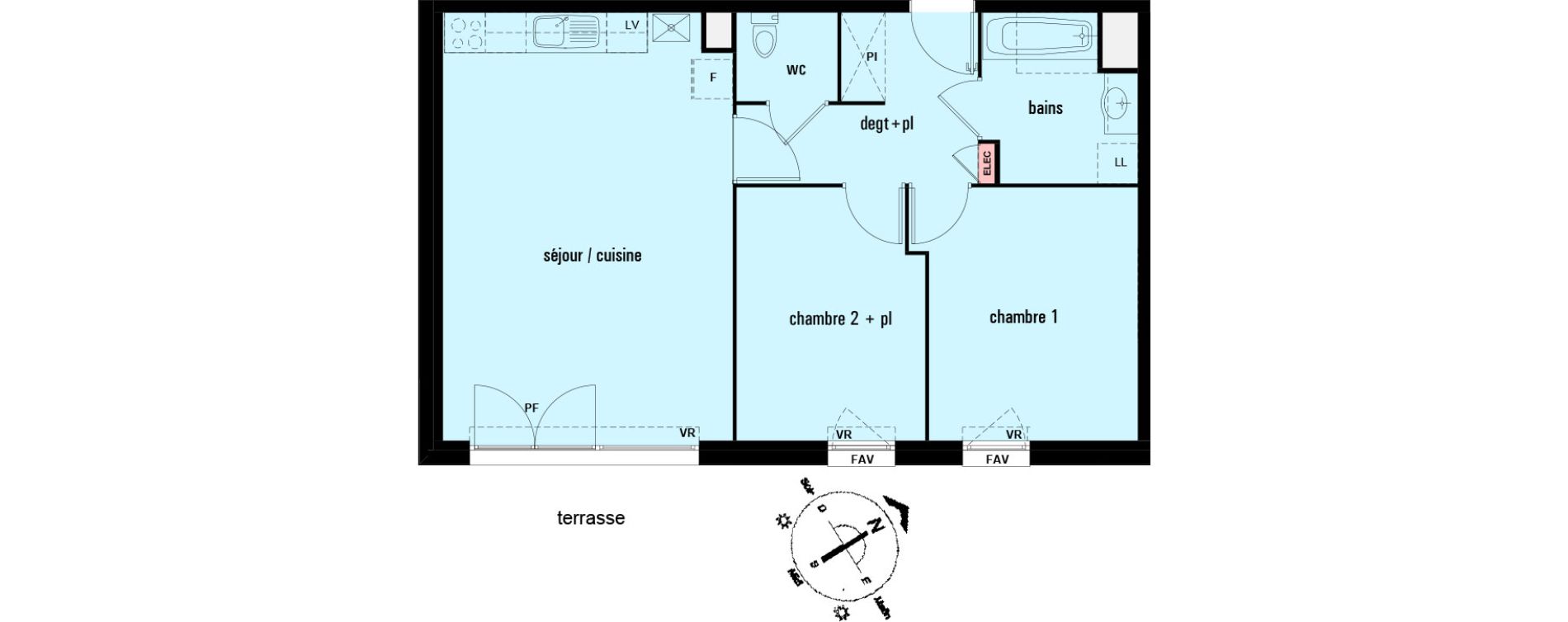 Appartement T3 de 63,18 m2 &agrave; Lens Montgr&eacute;