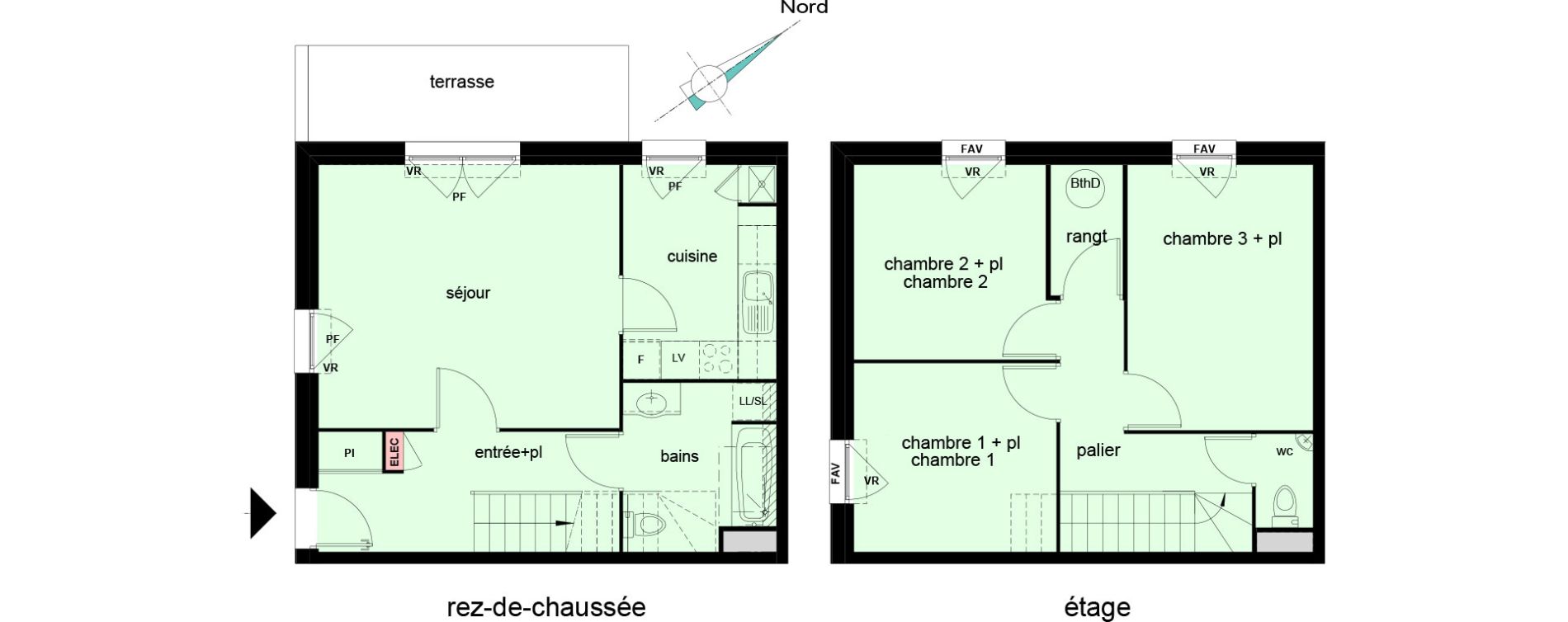 Duplex T4 de 78,27 m2 &agrave; Lens Montgr&eacute;