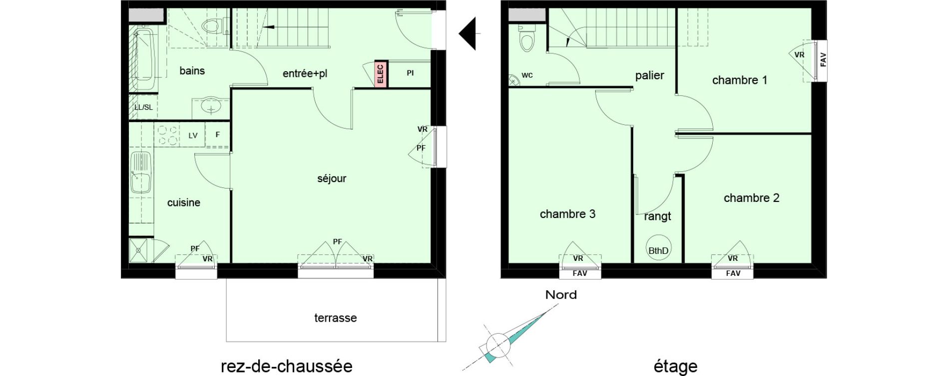 Duplex T4 de 78,27 m2 &agrave; Lens Montgr&eacute;