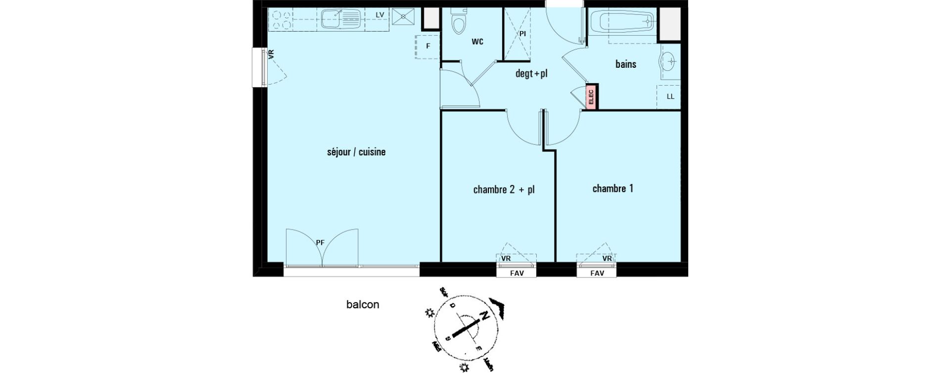 Appartement T3 de 63,18 m2 &agrave; Lens Montgr&eacute;