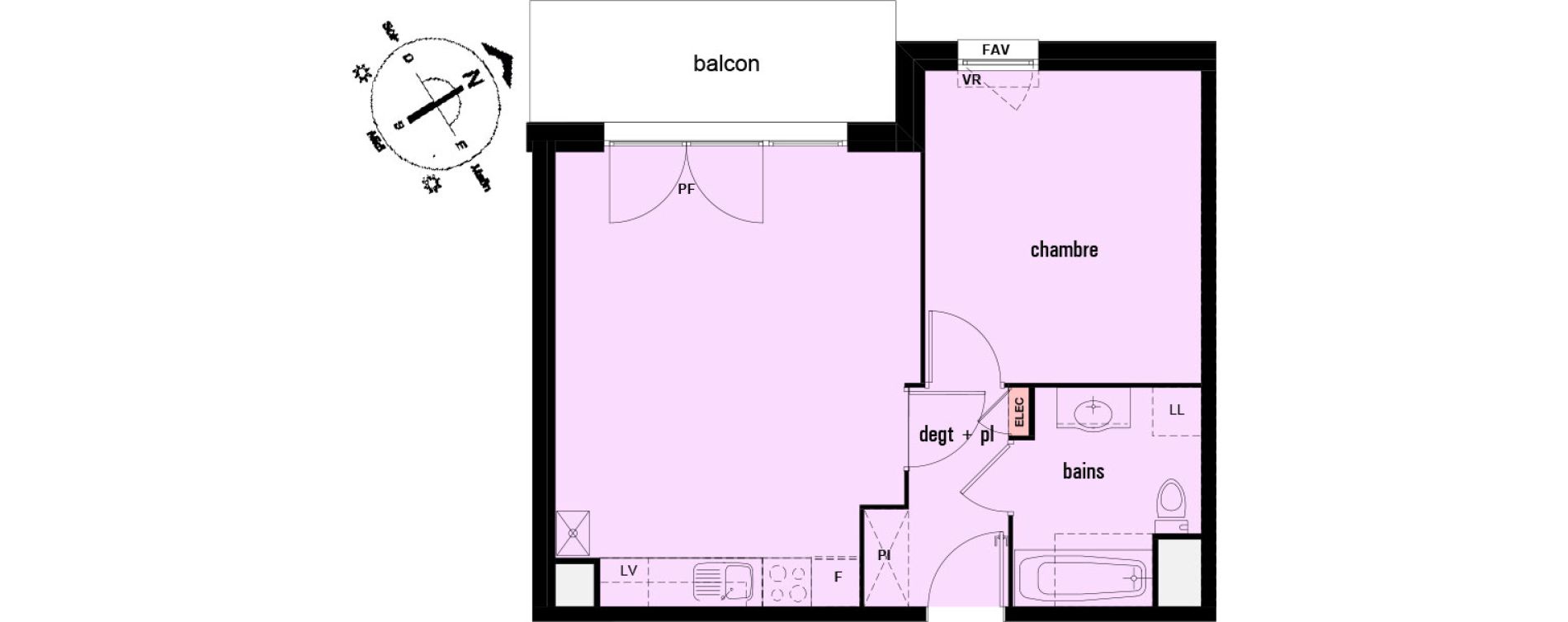 Appartement T2 de 46,18 m2 &agrave; Lens Montgr&eacute;
