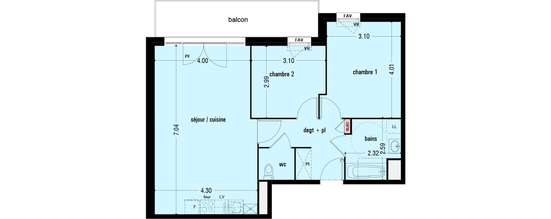 Appartement T3 de 65,19 m2 &agrave; Lens Montgr&eacute;