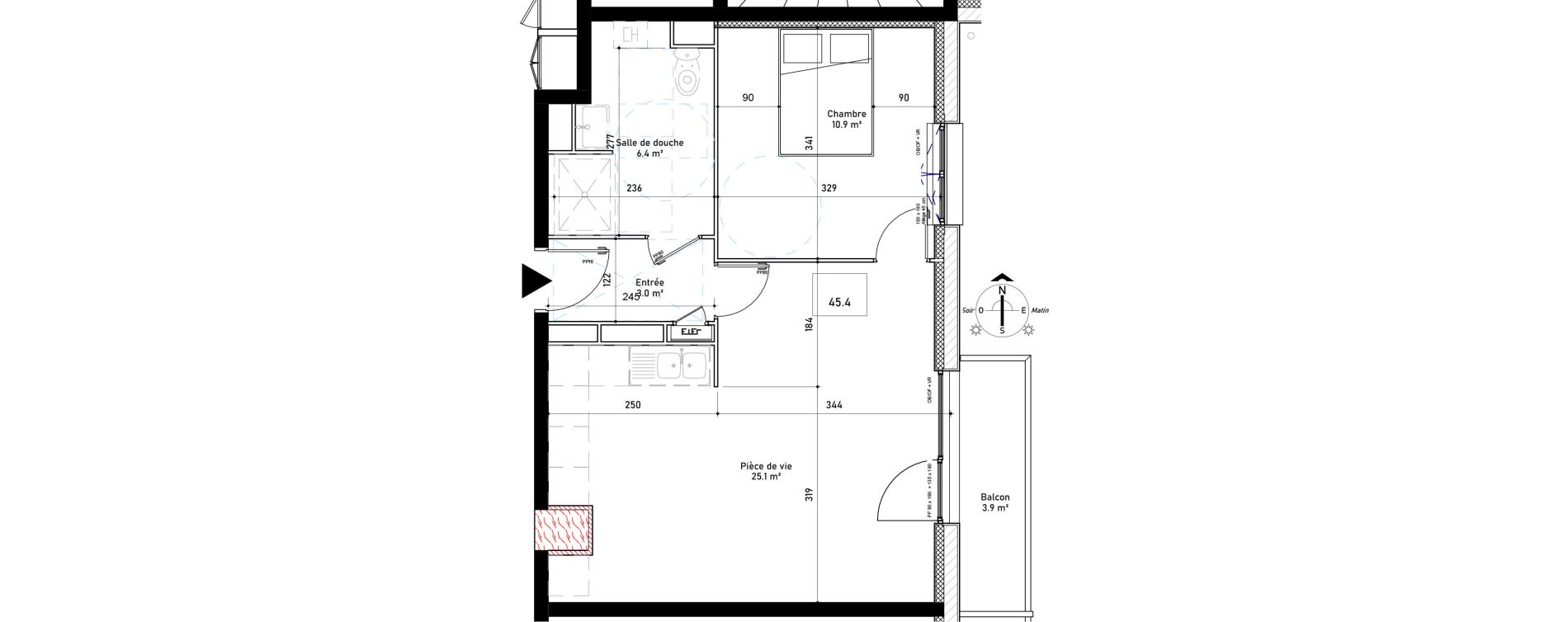 Appartement T2 de 45,40 m2 &agrave; Lens Centre