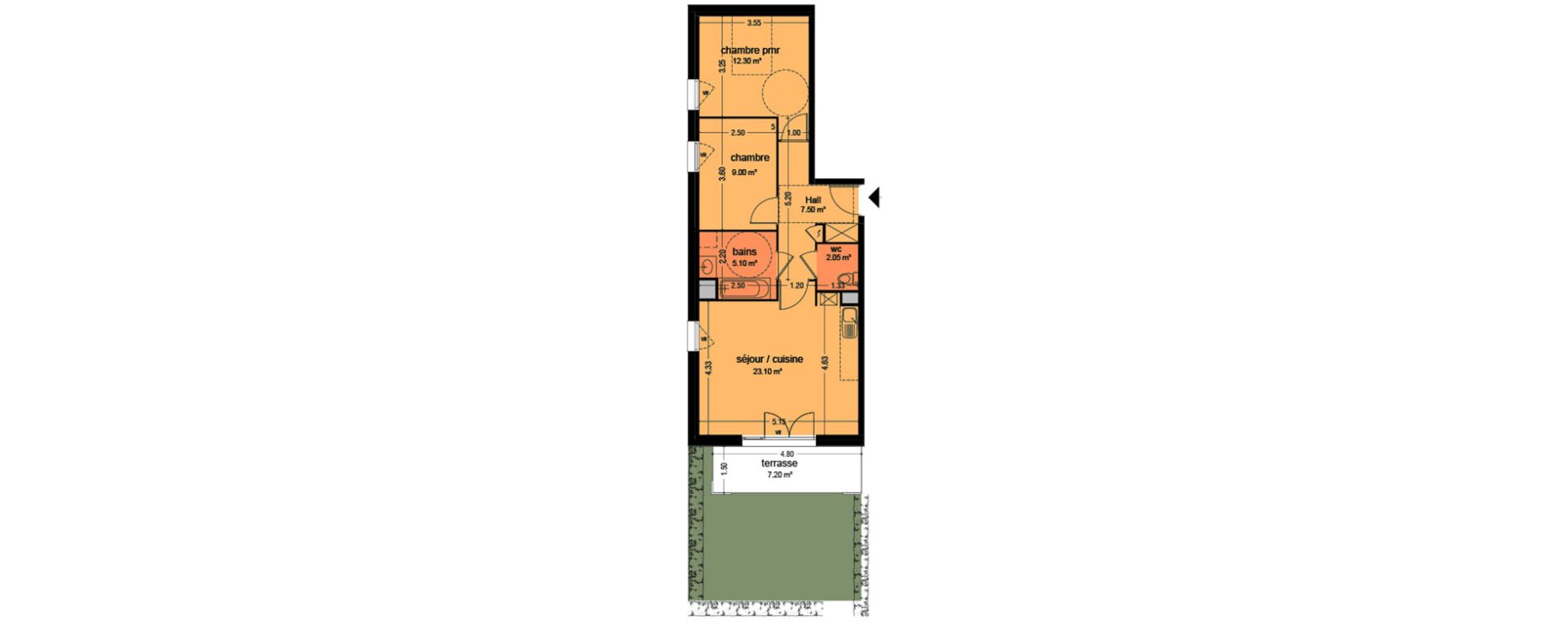Appartement T3 de 59,05 m2 &agrave; Lens Montgr&eacute;