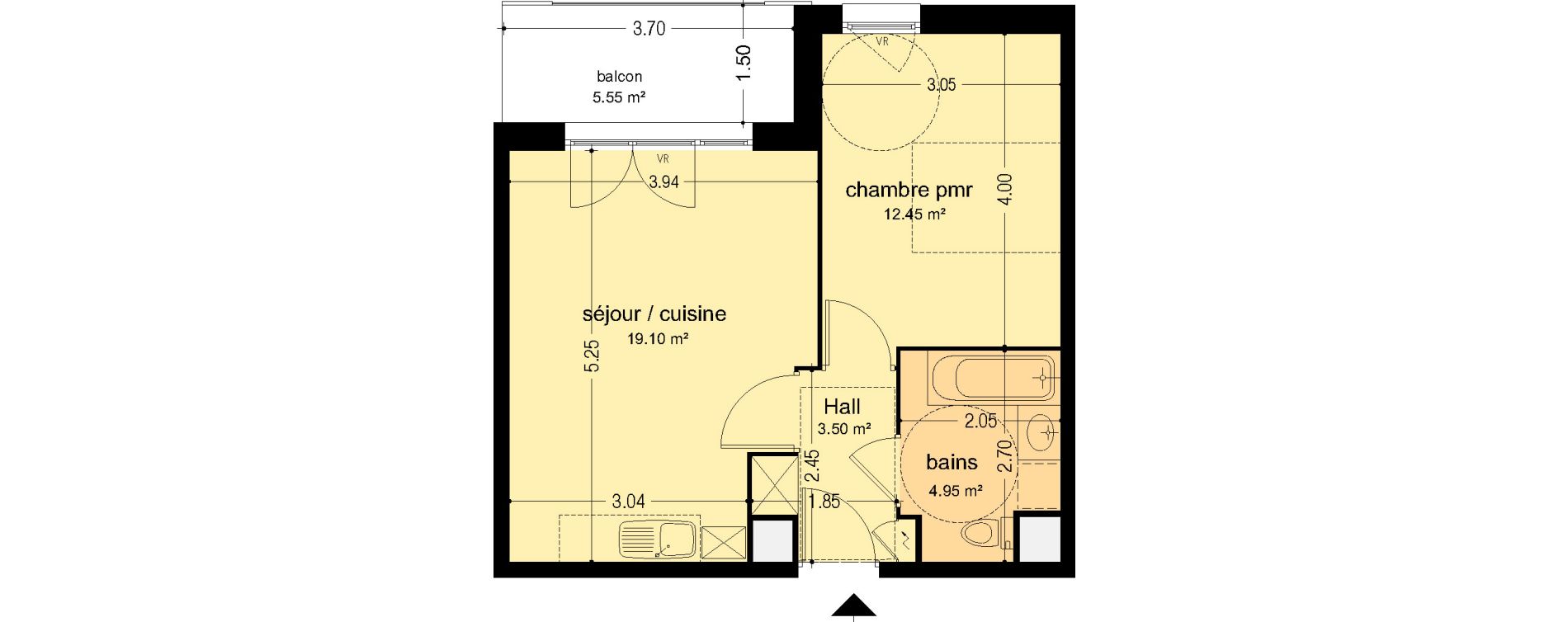 Appartement T2 de 40,00 m2 &agrave; Lens Montgr&eacute;