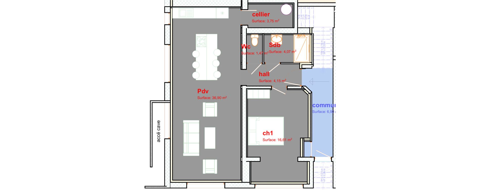 Appartement T2 de 62,26 m2 &agrave; Merlimont Plage