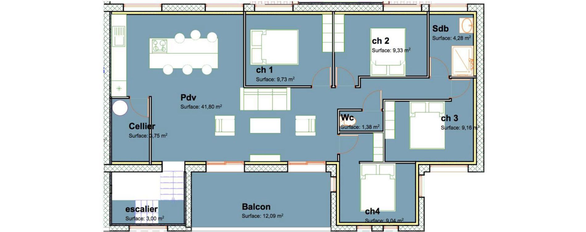 Appartement T5 de 108,80 m2 &agrave; Merlimont Plage