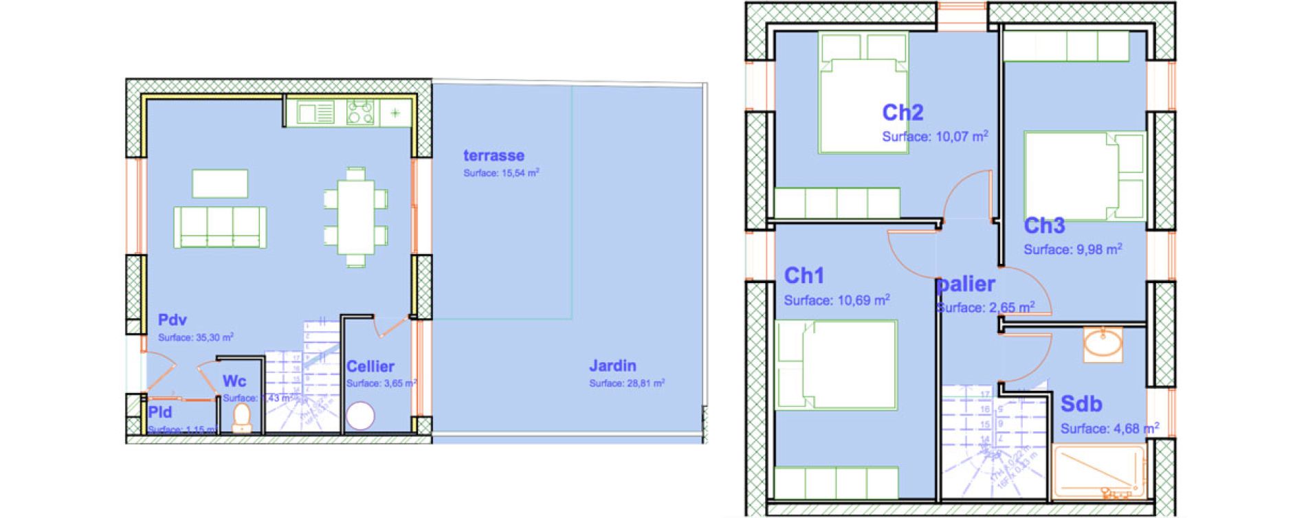 Maison T4 de 79,30 m2 &agrave; Merlimont Plage