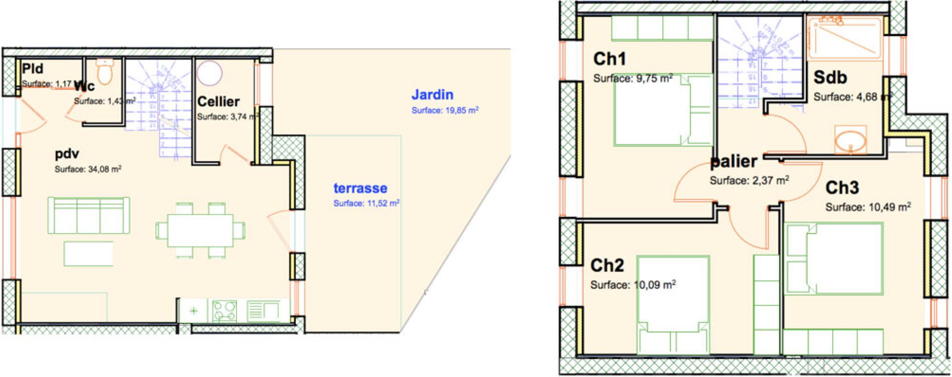 Maison T4 de 77,80 m2 &agrave; Merlimont Plage