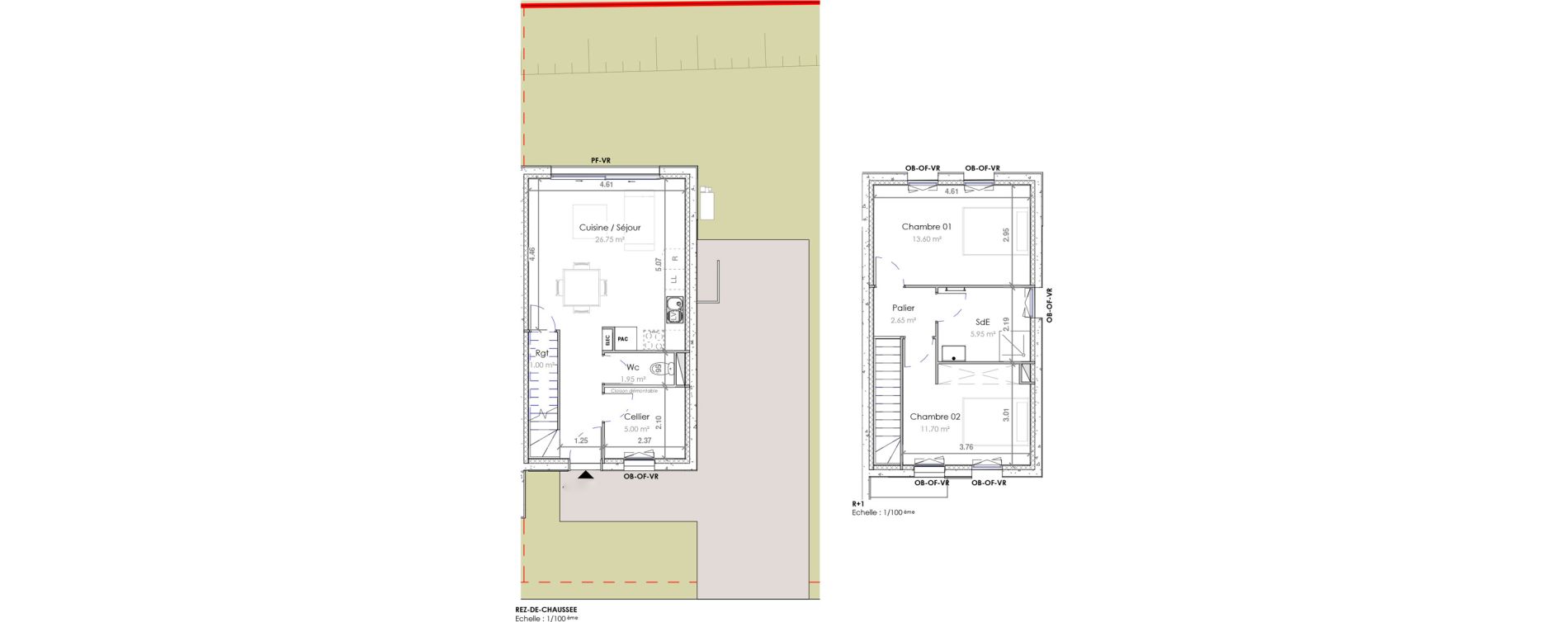 Maison T3 de 68,60 m2 &agrave; Neufch&acirc;tel-Hardelot Centre