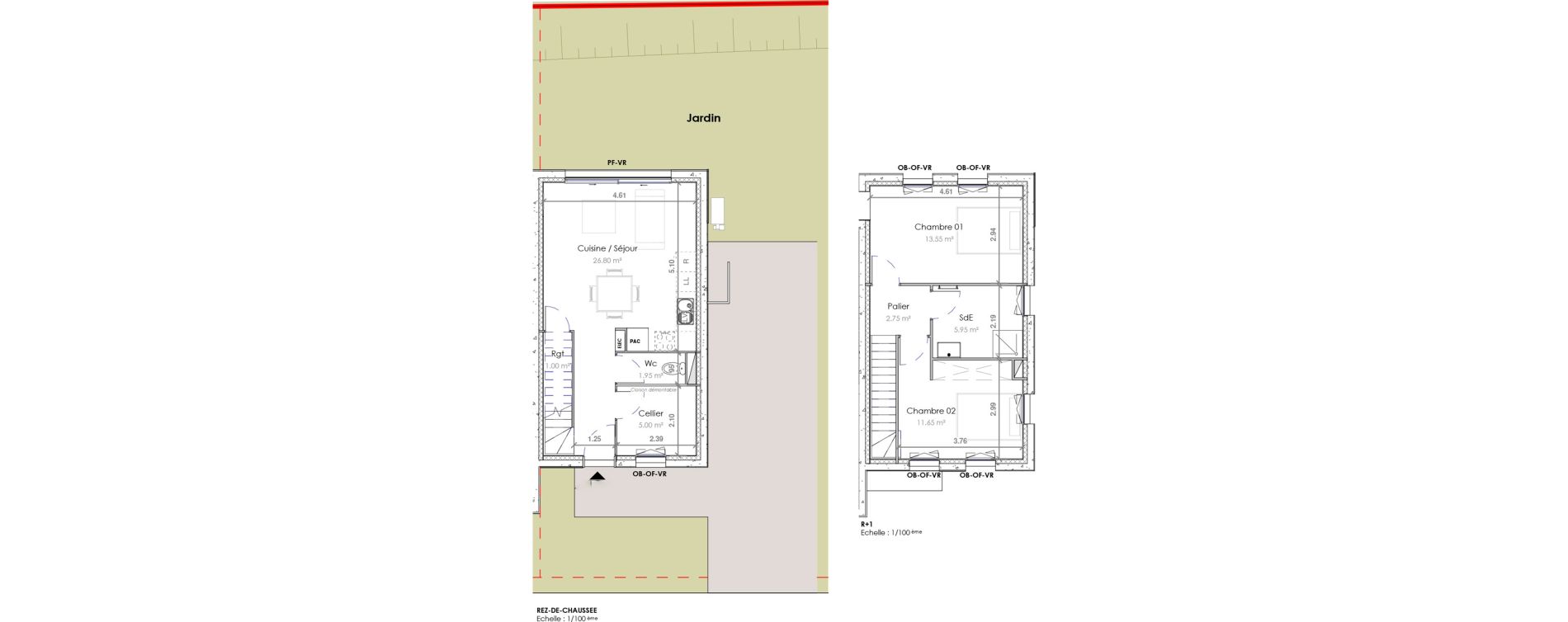 Maison T3 de 68,70 m2 &agrave; Neufch&acirc;tel-Hardelot Centre