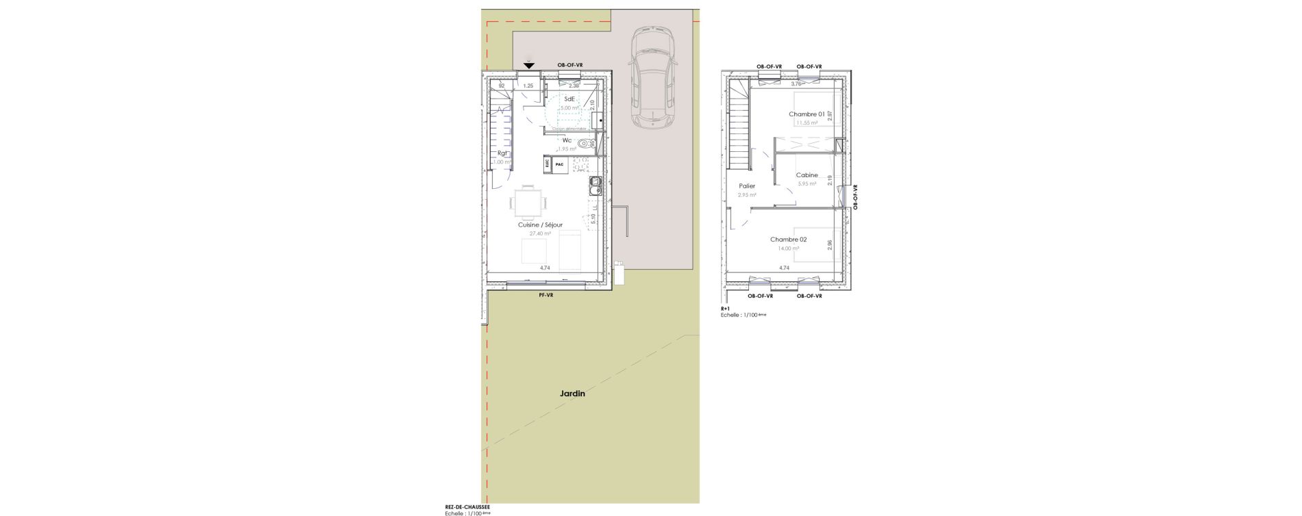 Maison T3 de 69,85 m2 &agrave; Neufch&acirc;tel-Hardelot Centre