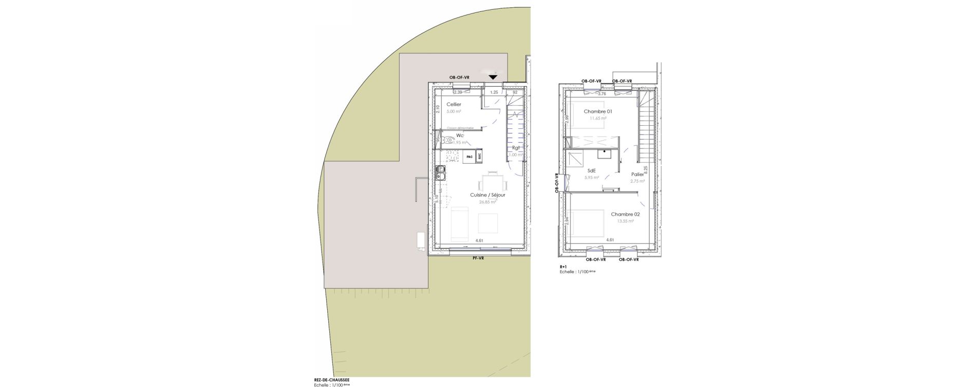 Maison T3 de 68,75 m2 &agrave; Neufch&acirc;tel-Hardelot Centre