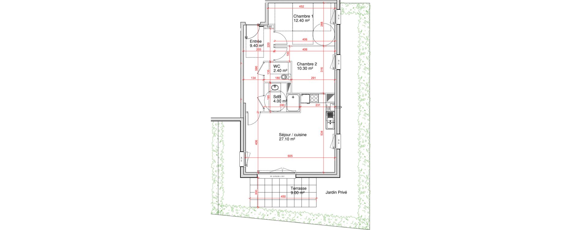 Appartement T3 de 65,60 m2 &agrave; Saint-Martin-Boulogne Wicardenne