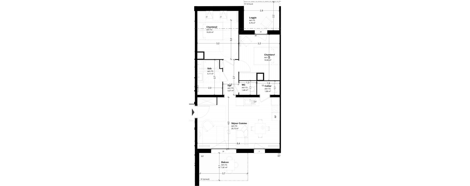 Appartement T3 de 58,50 m2 &agrave; Saint-Omer Centre