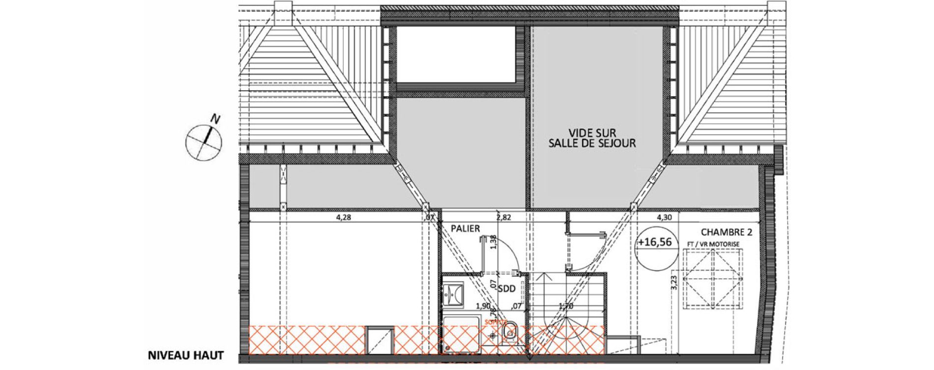 Duplex T3 de 88,10 m2 &agrave; Saint-Omer Centre
