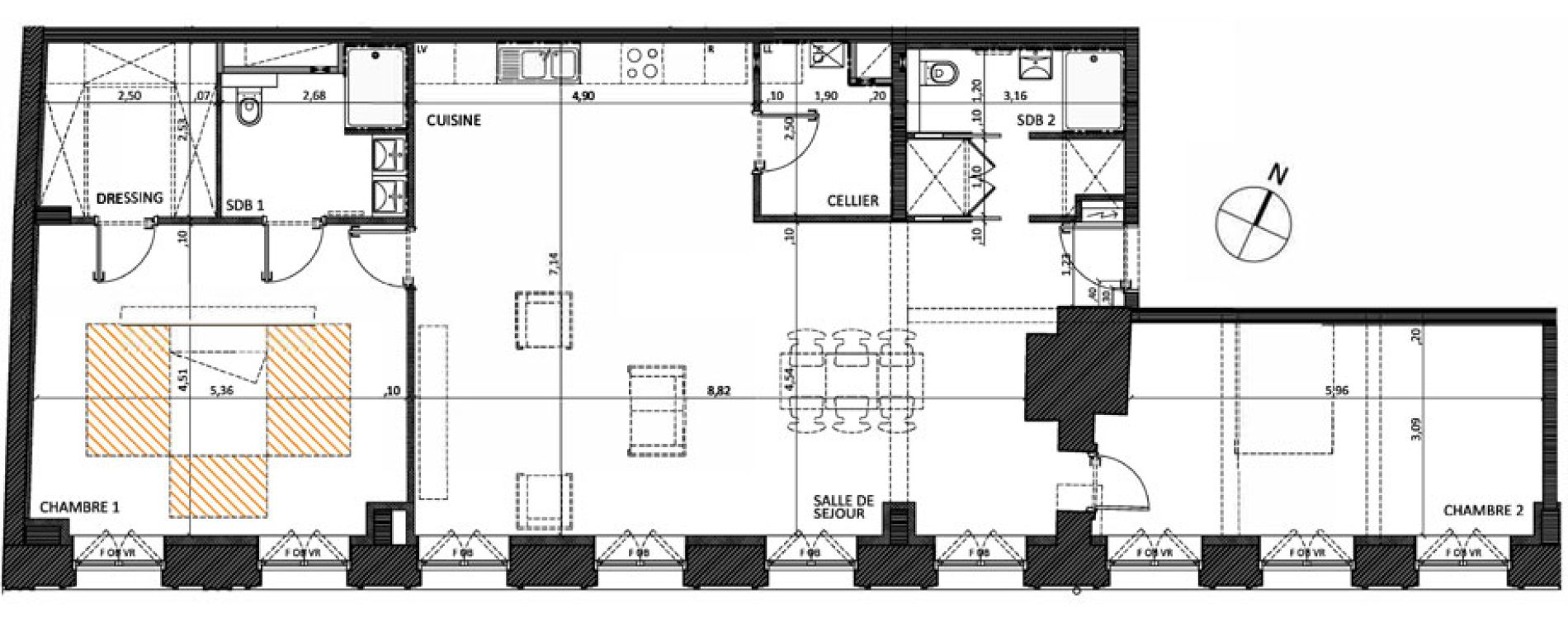 Appartement T3 de 122,63 m2 &agrave; Saint-Omer Centre