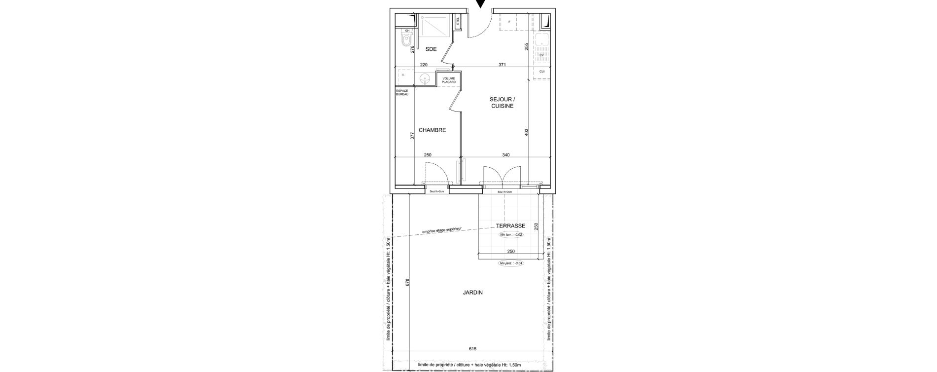 Appartement T2 de 37,70 m2 &agrave; Sainte-Catherine Centre