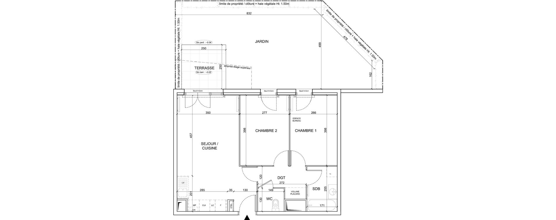 Appartement T3 de 57,00 m2 &agrave; Sainte-Catherine Centre