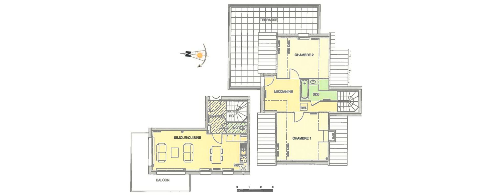 Duplex T3 de 65,90 m2 &agrave; Wimereux Centre
