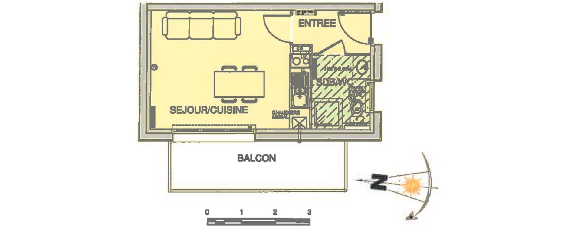 Appartement T1 de 21,90 m2 &agrave; Wimereux Centre