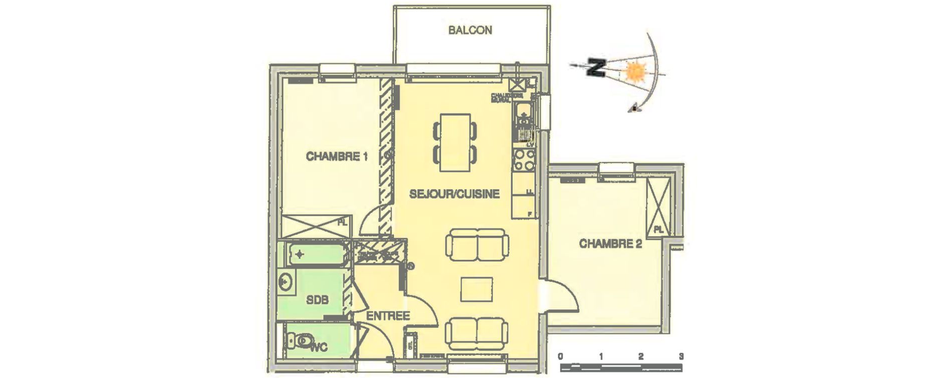 Appartement T3 de 57,30 m2 &agrave; Wimereux Centre