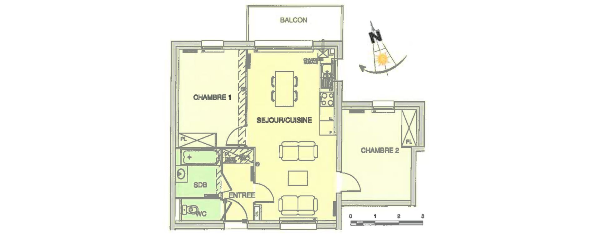 Appartement T3 de 57,30 m2 &agrave; Wimereux Centre