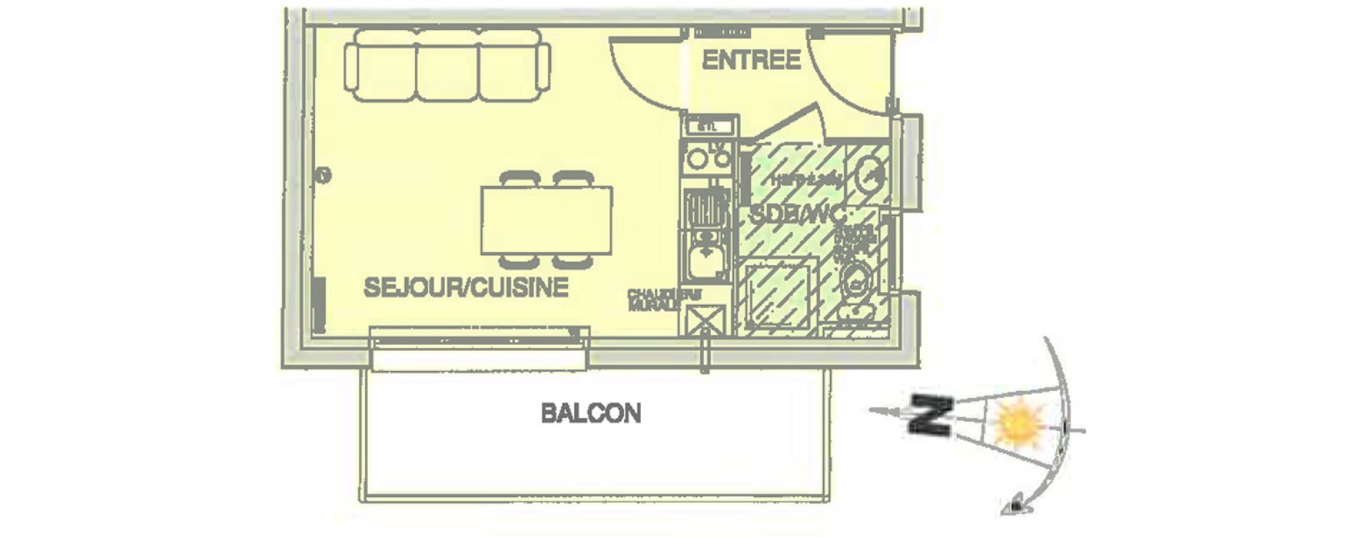 Appartement T1 de 21,60 m2 &agrave; Wimereux Centre
