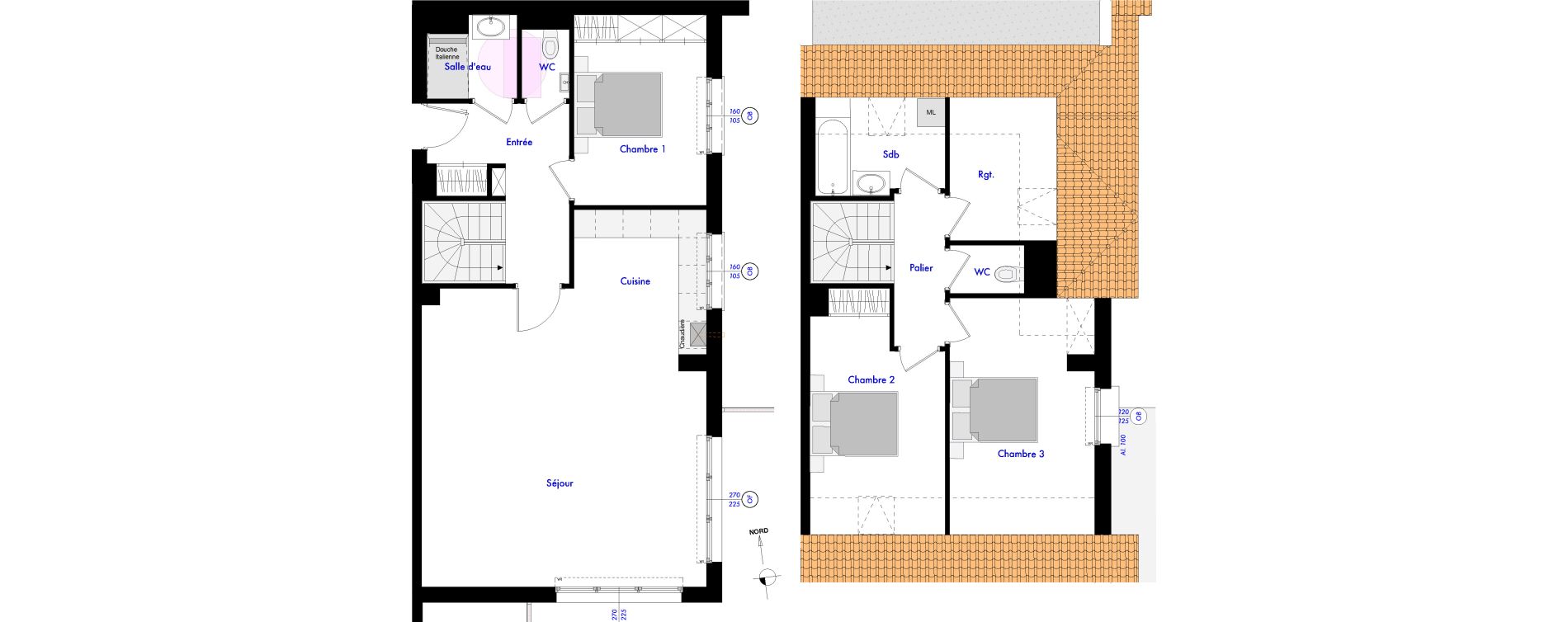 Duplex T4 de 106,50 m2 &agrave; Wimereux Centre