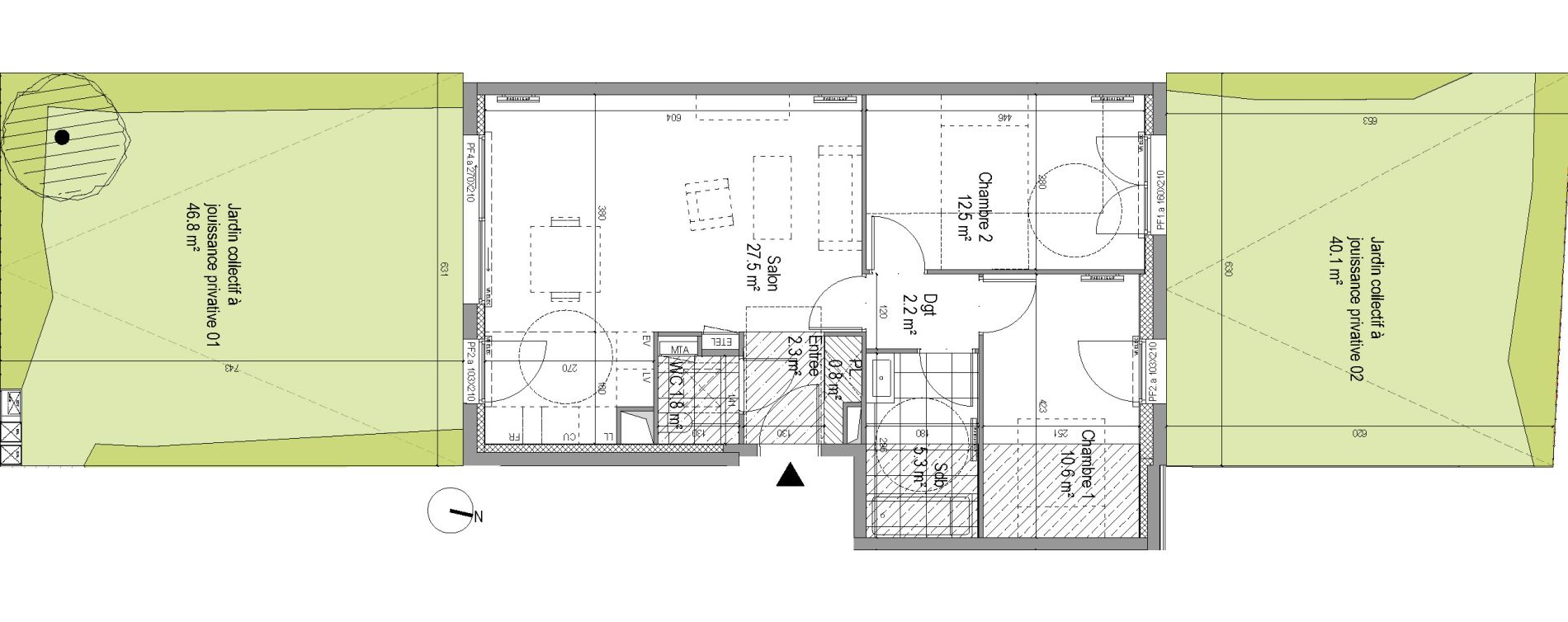 Appartement T3 de 63,00 m2 &agrave; Amiens Intercampus