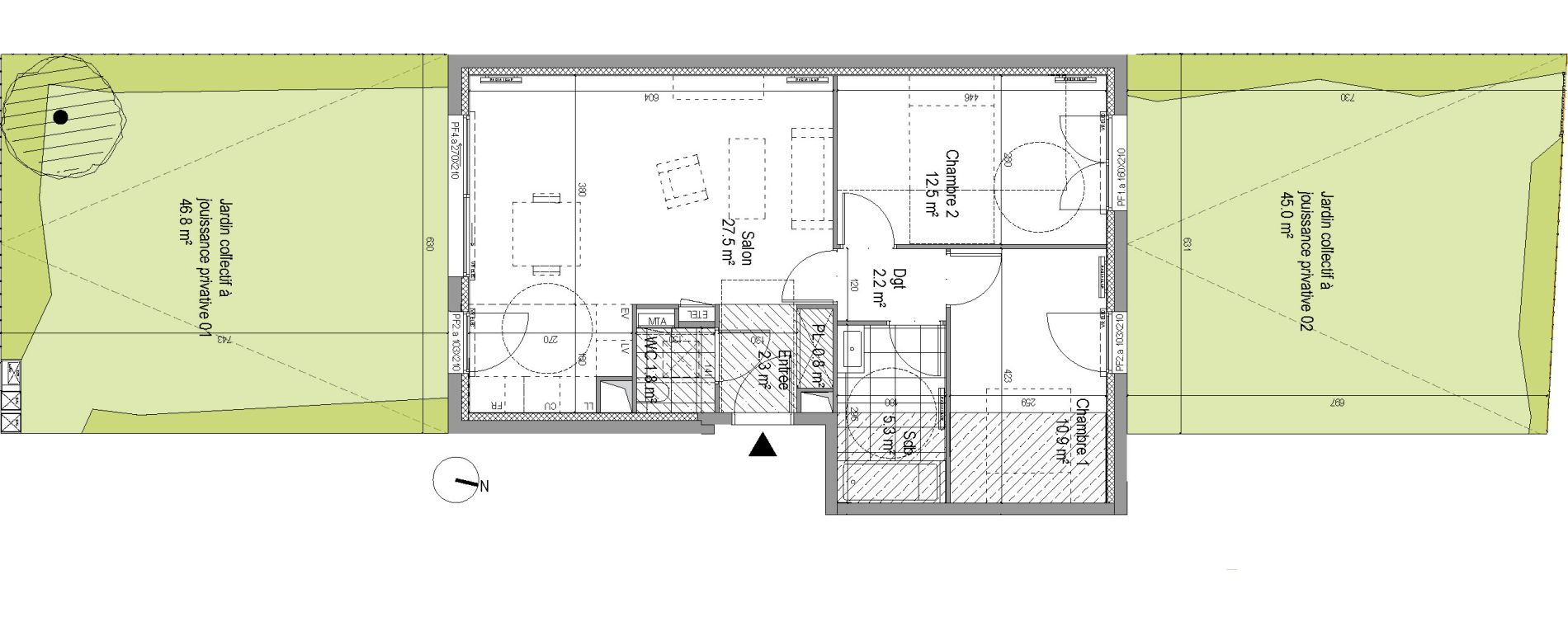 Appartement T3 de 63,30 m2 &agrave; Amiens Intercampus