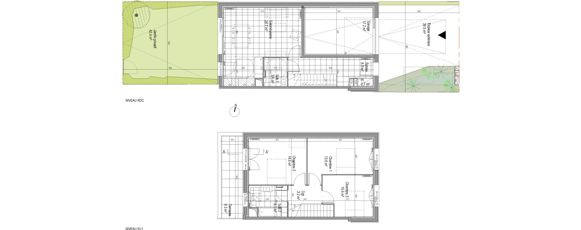 Maison T4 de 88,00 m2 &agrave; Amiens Intercampus