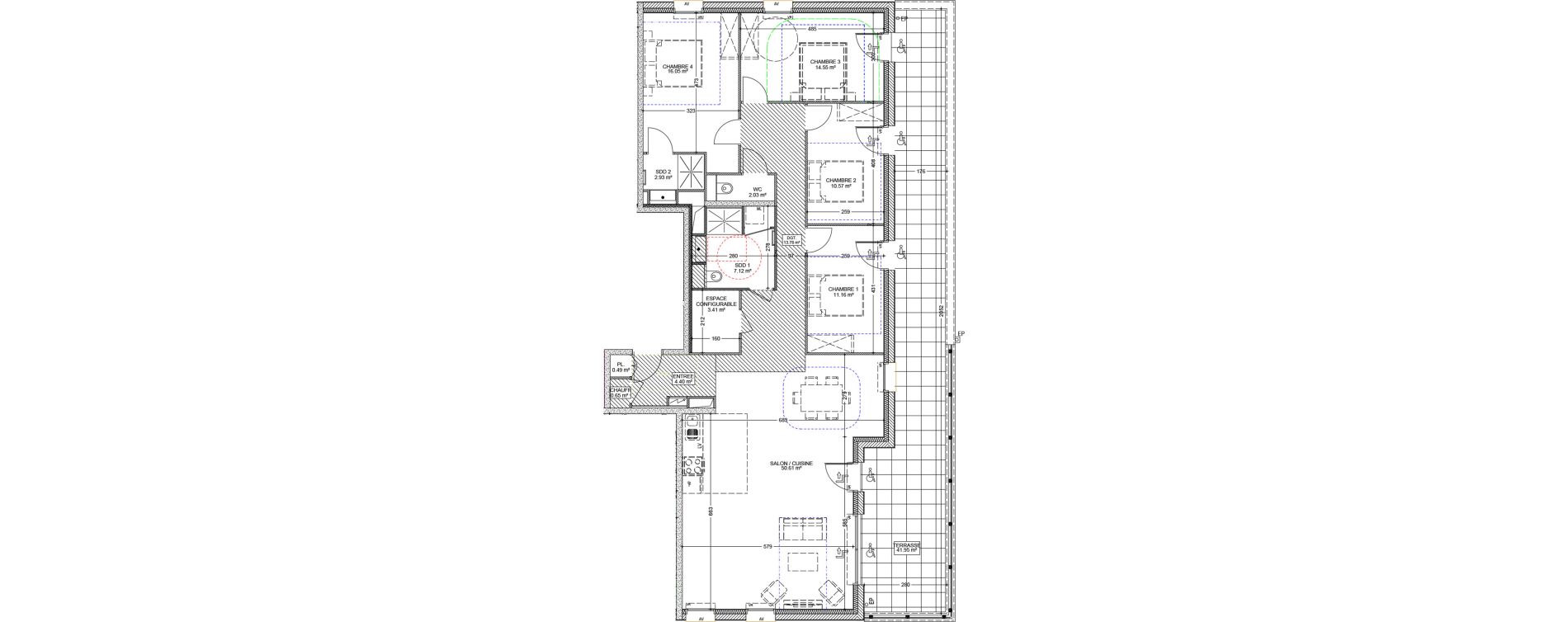 Appartement T5 de 137,75 m2 &agrave; Amiens Henriville