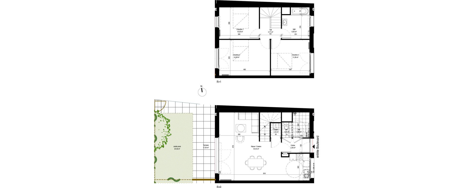 Maison T4 de 90,37 m2 &agrave; Amiens Saint leu - notre dame