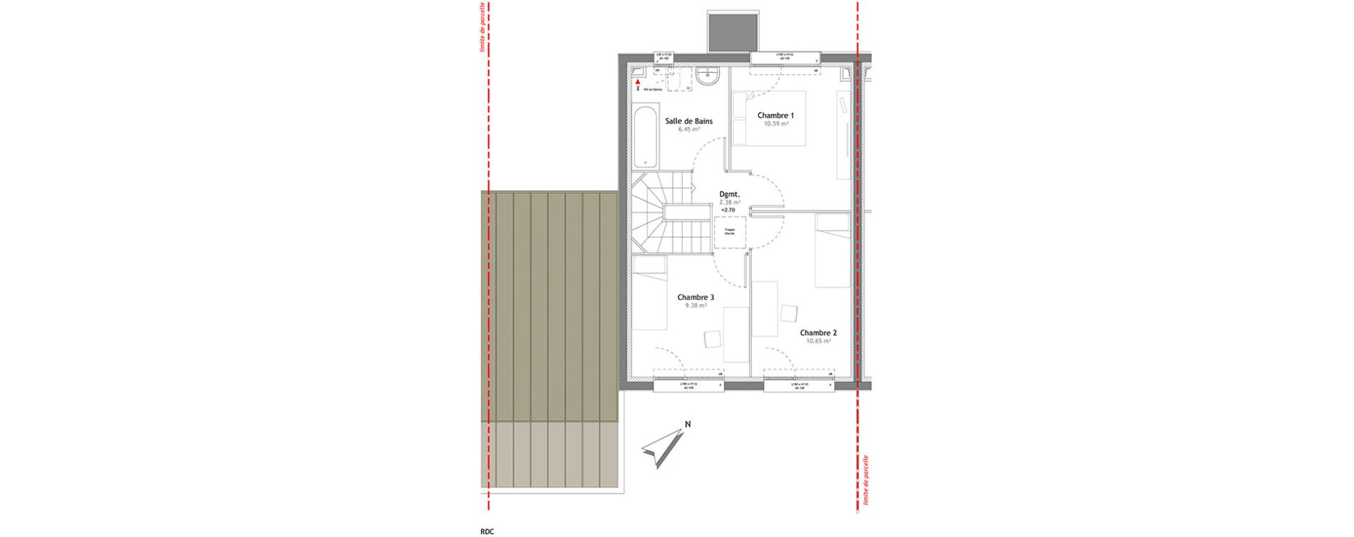 Maison T4 de 80,69 m2 &agrave; Amiens Renancourt