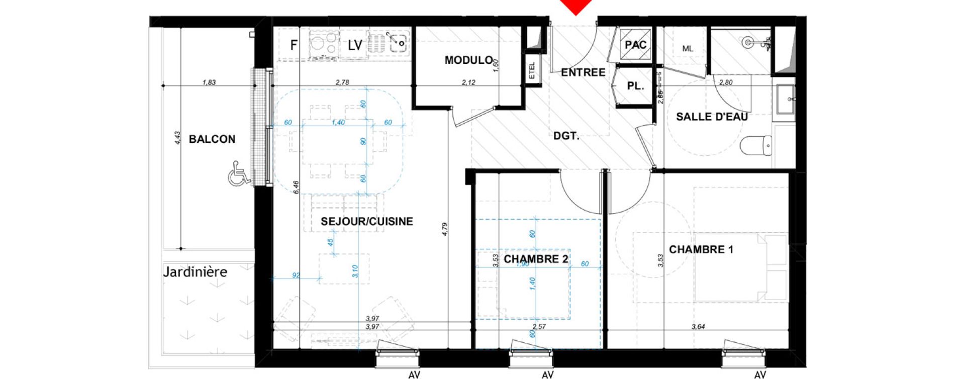 Appartement T3 de 64,17 m2 &agrave; Amiens Val d avre