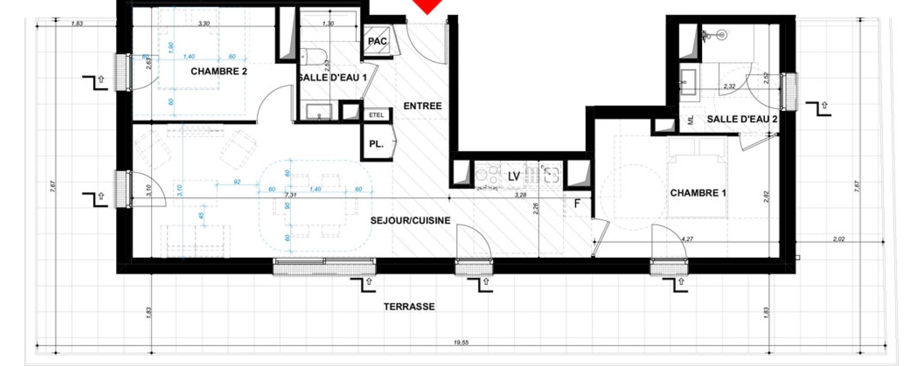 Appartement T3 de 64,02 m2 &agrave; Amiens Val d avre