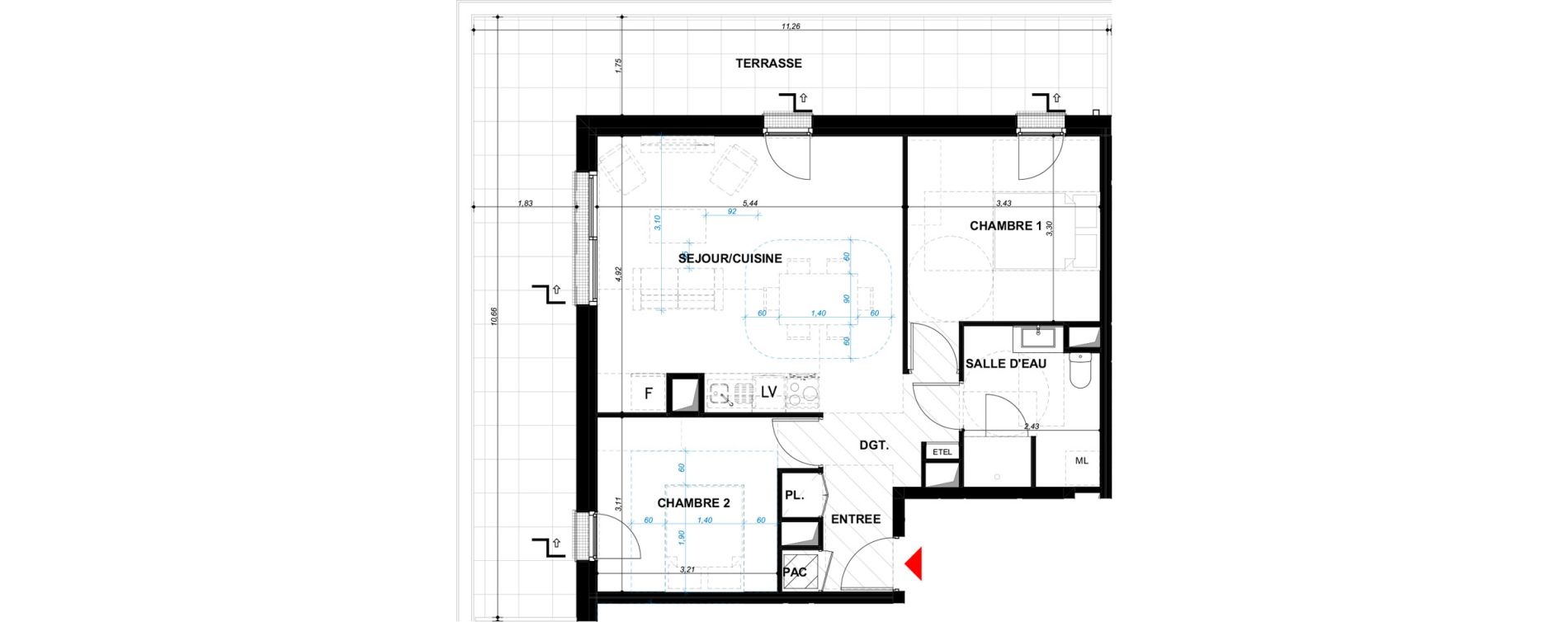 Appartement T3 de 62,49 m2 &agrave; Amiens Val d avre