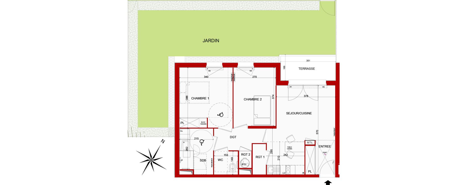 Appartement T3 de 61,25 m2 &agrave; Amiens Faubourg de hem